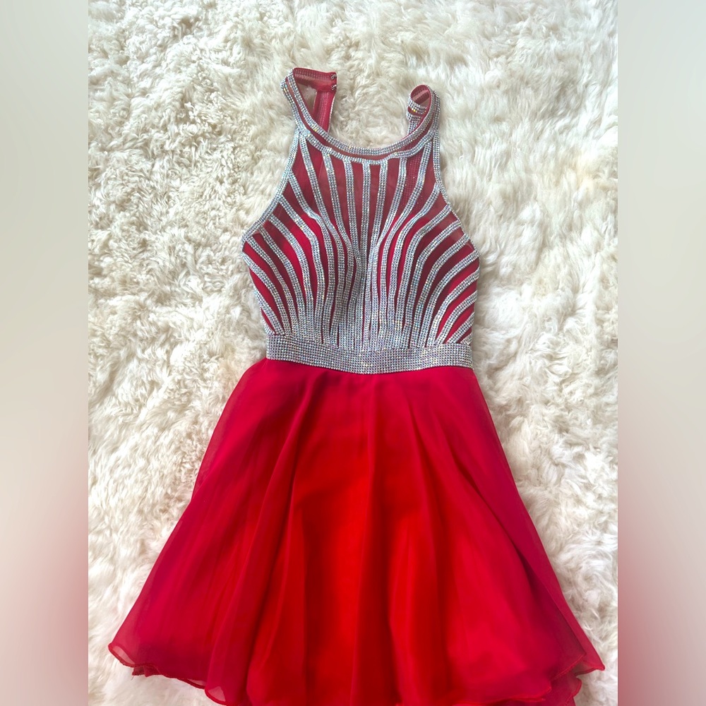 Deep Red Clarisse Prom/Homecoming Dress.
